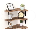 4 Pcs Floating Shelves Corner Shelf Wall Mounted Storage Wooden Display