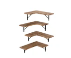 4 Pcs Floating Shelves Corner Shelf Wall Mounted Storage Wooden Display