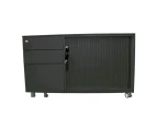 Fully Lockable Mobile Caddy Left Black - Flat Pack Delivery