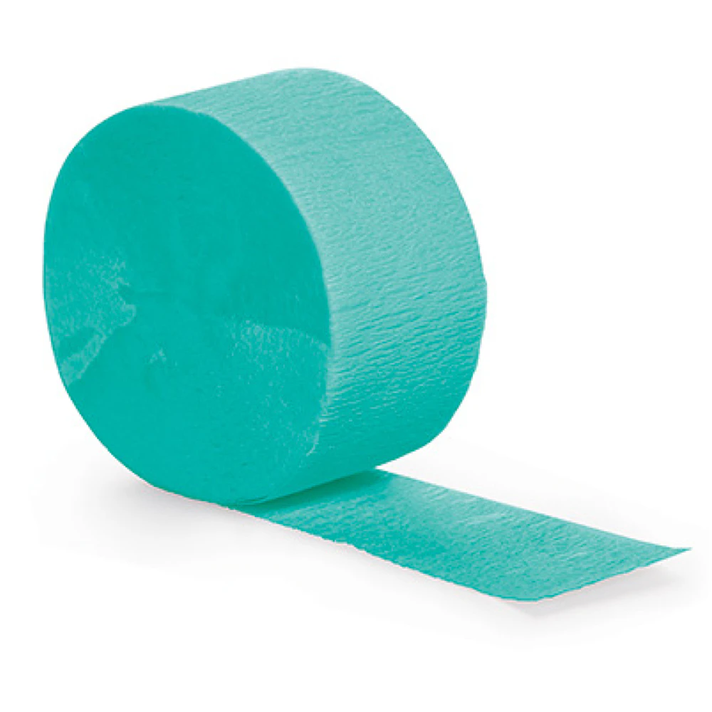 Teal Lagoon Crepe Paper Streamer Party Decoration