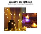 Solar Powered 5-Point LED Star String Lights Outdoor Decorative Lights - 30 LED- Warm