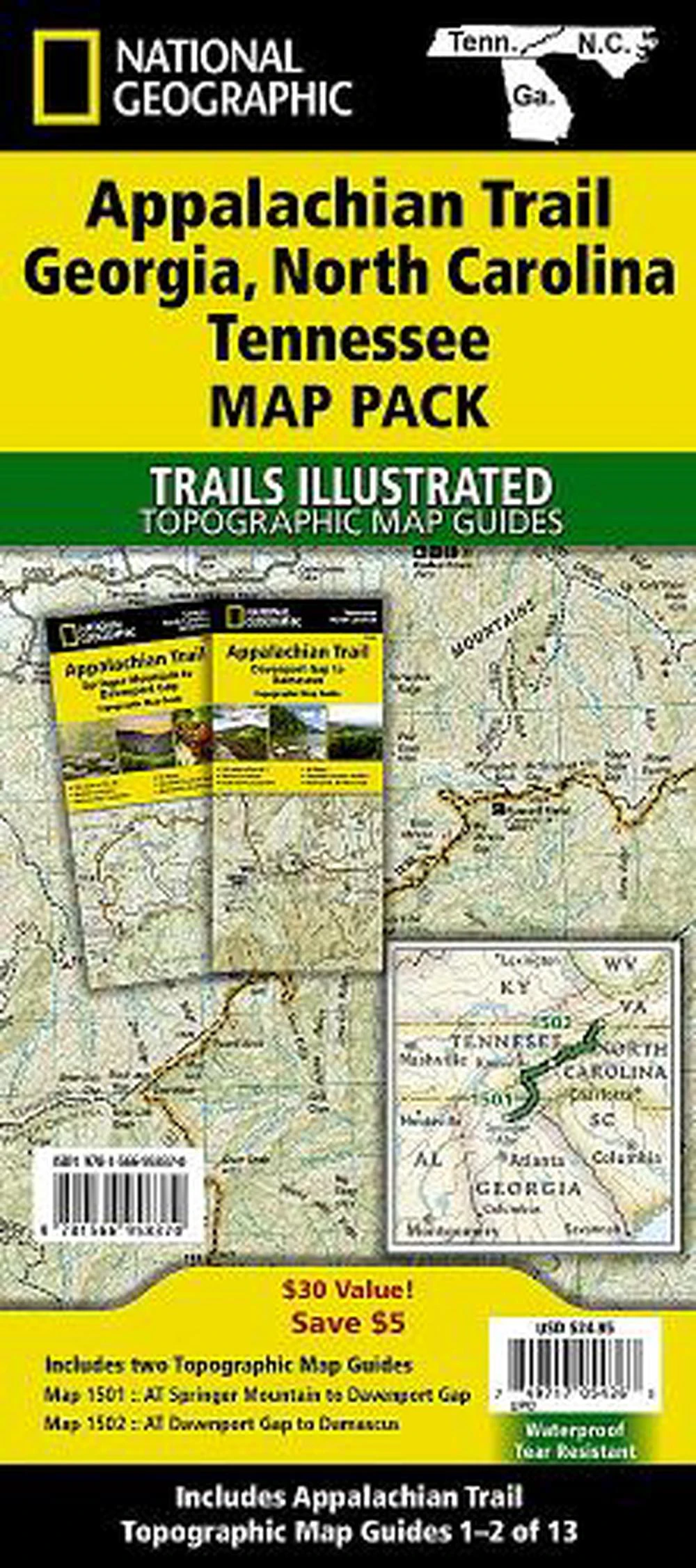 Appalachian Trail: Georgia, North Carolina, Tennessee [map Pack Bundle]