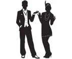 20s Flapper and Gangster Silhouettes Decoration