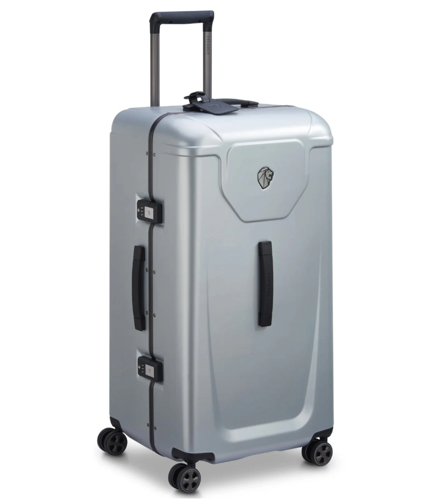 Delsey Peugeot 80 cm 4-Wheel Trunk Suitcase - Silver