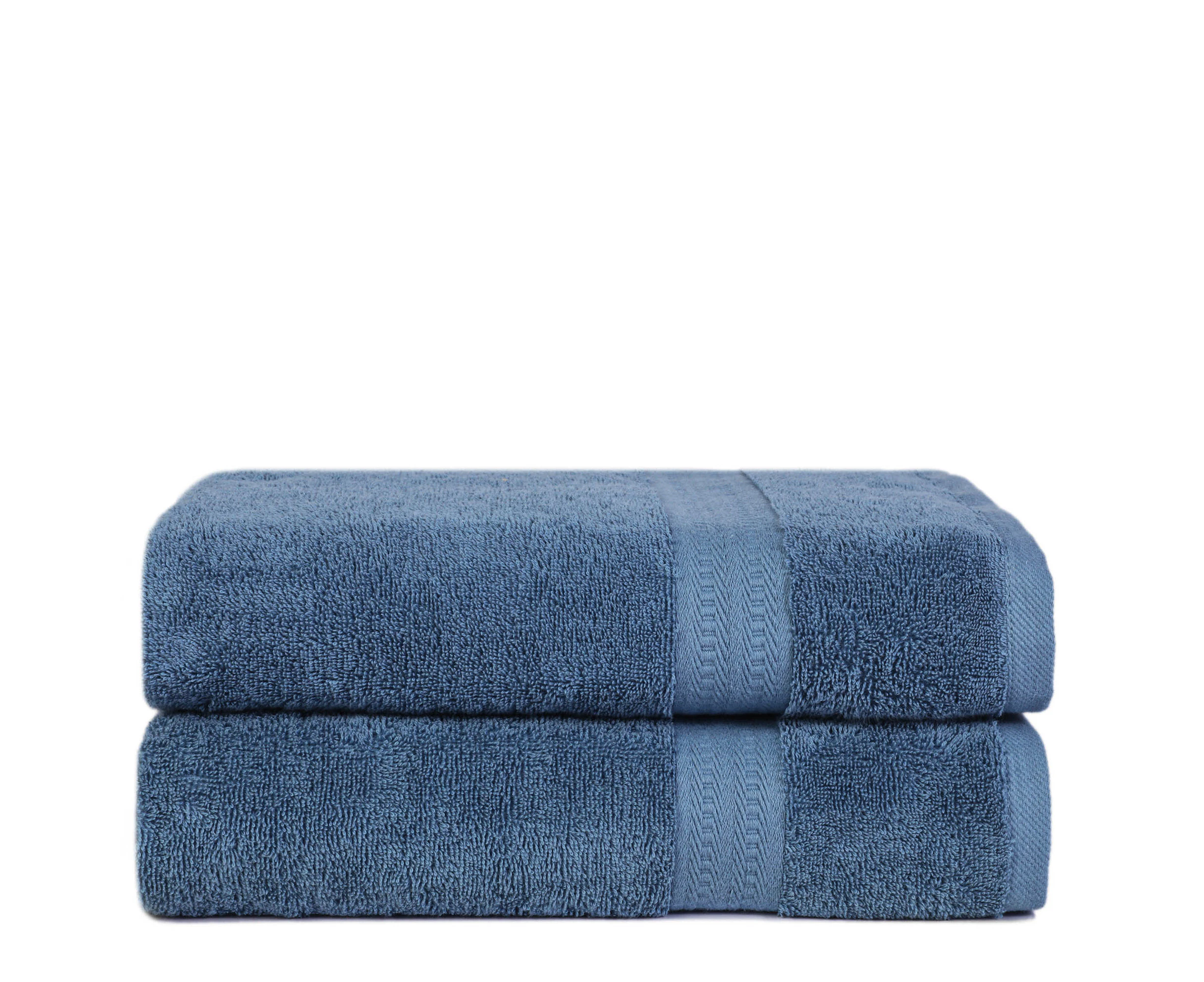 Eclat Bath Towels Set (Pack of 2) - Slaty