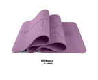 Non-Slip Thermal Plastic Elastomer Eco-Friendly Exercising Yoga Mat - Burgundy