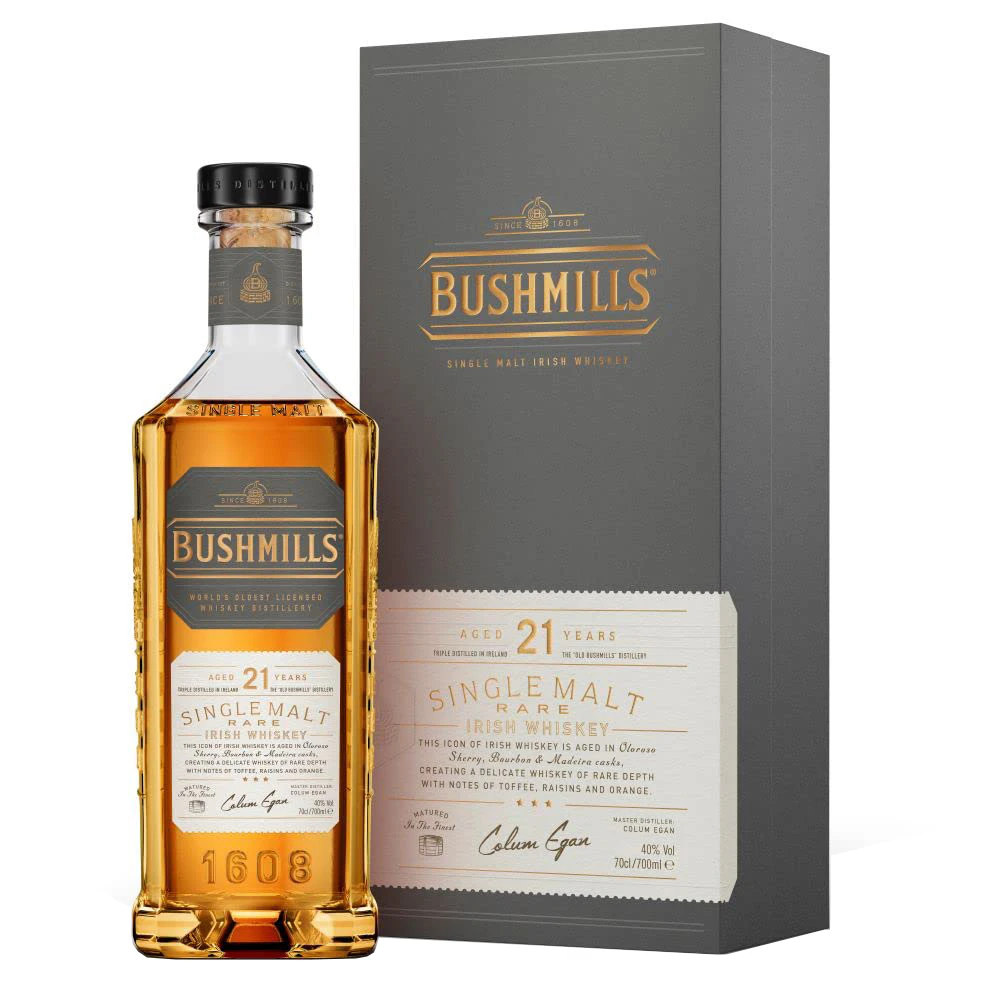 Bushmills 21 Year Old Single Malt Irish Whiskey 700ml