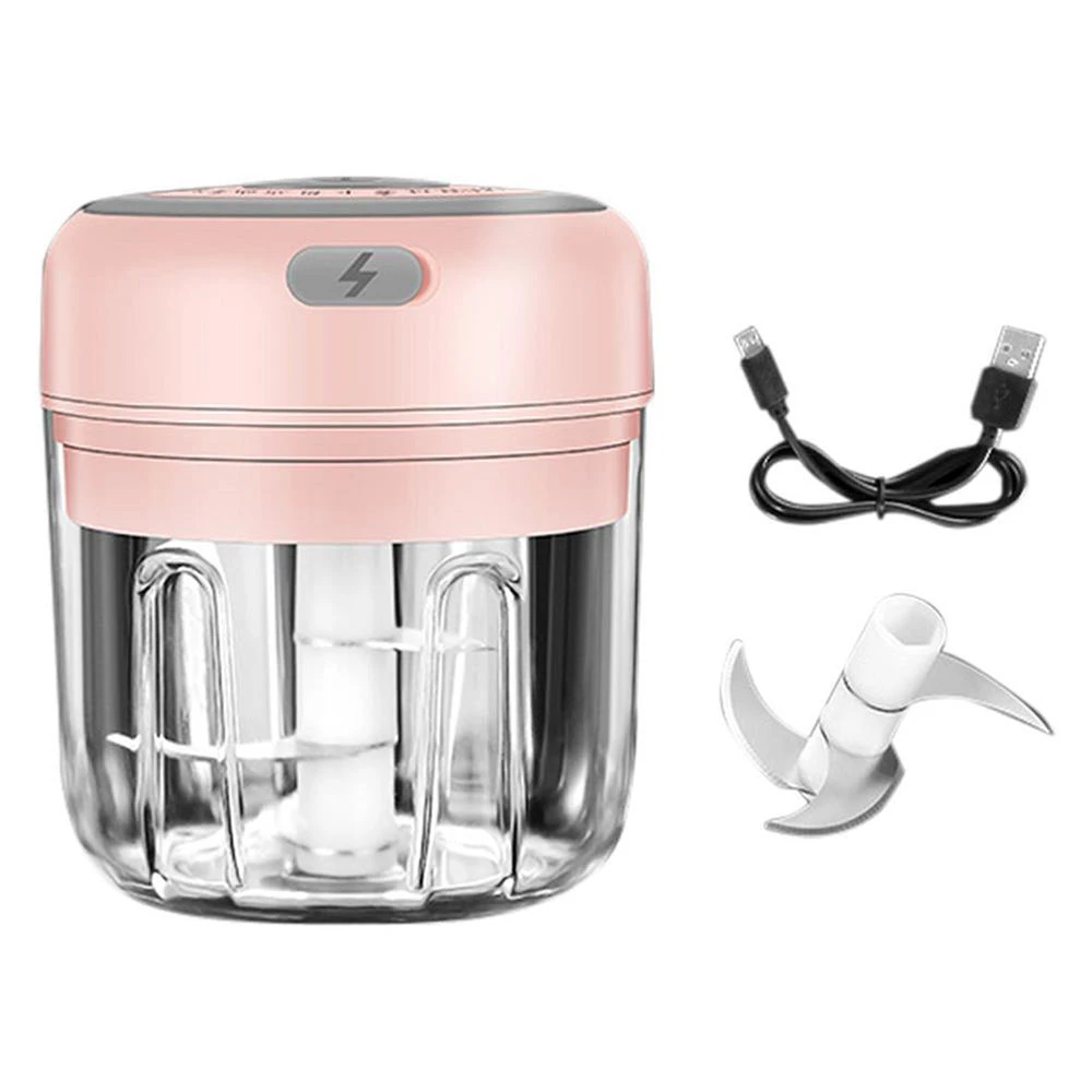 Automatic Portable Mini Electric Food Chopper/Processor - Pink