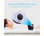 Waterproof Shower Radio,Adjustable Volume Shower AM FM Button Speaker