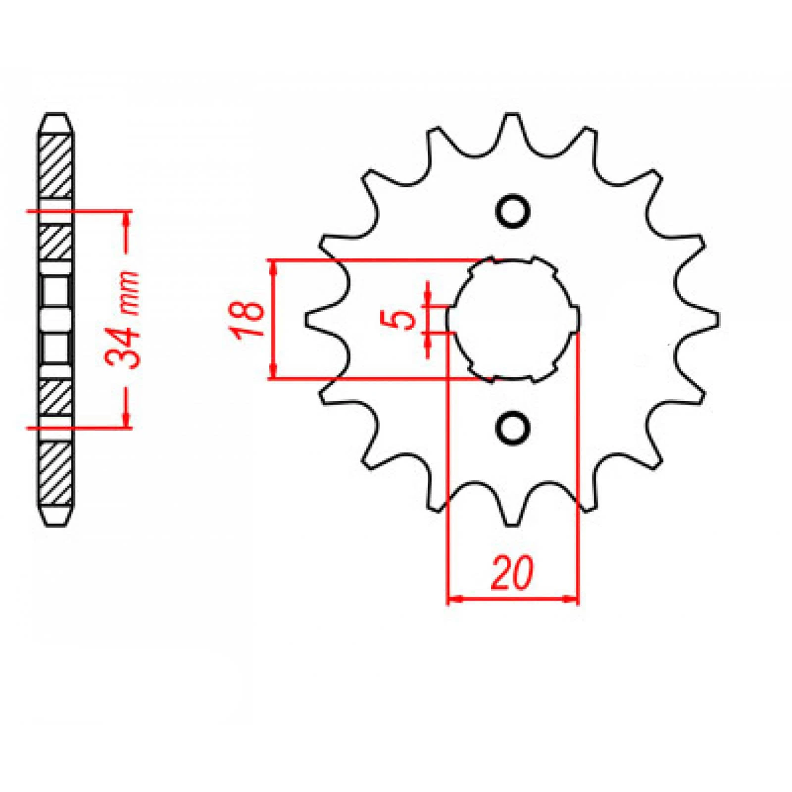 MTX 264 Steel Front Sprocket #428 (10-360)