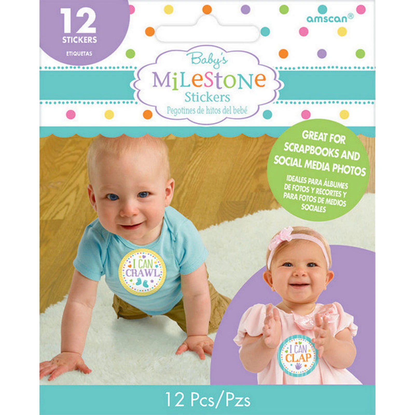 Baby's Milestone Stickers (Pack of 12)