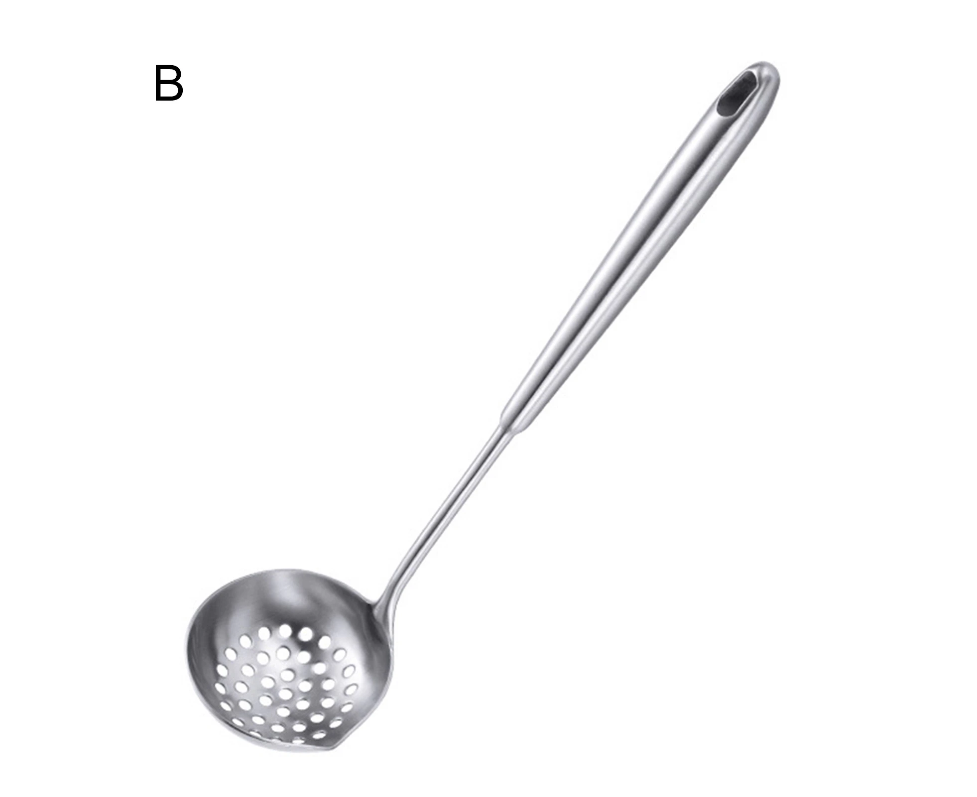 Soup Ladle Anti-scald Handle Heat-Resistant 304 Stainless Steel Labor-saving Serving Soup Spoon Baking Tool