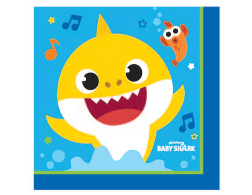 Baby Shark Lunch Napkins 16 Pack