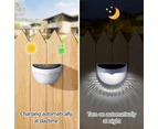 6PCS Solar Powered LED Wall Lights Door Fence Lights Outdoor Garden Lamp Light