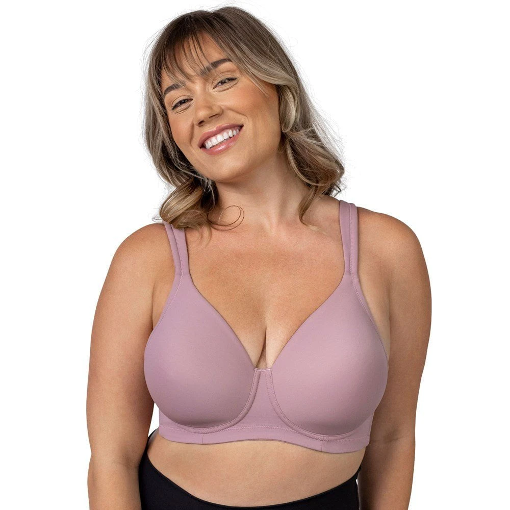 Leading Lady Brigitte Padded Full Coverage Wireless Plus Size Bra in Rose Mauve