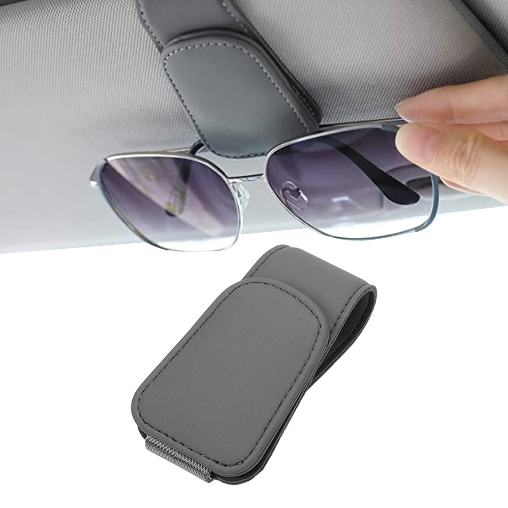 Magnetic Sunglass Holder Sunglasses Clip for Car Visor Grey