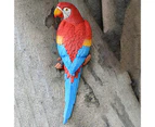 Parrot Statue Wall Mounted Vivid Multi-Color Realistic Parrot Ornament for Patio-2#