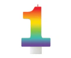 Birthday Celebration Rainbow Candle Number #1