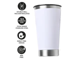 Stainless Steel Tumbler with Straw,Multi-FunctionLid,Spill-Resistant Lid,Bottle Opener