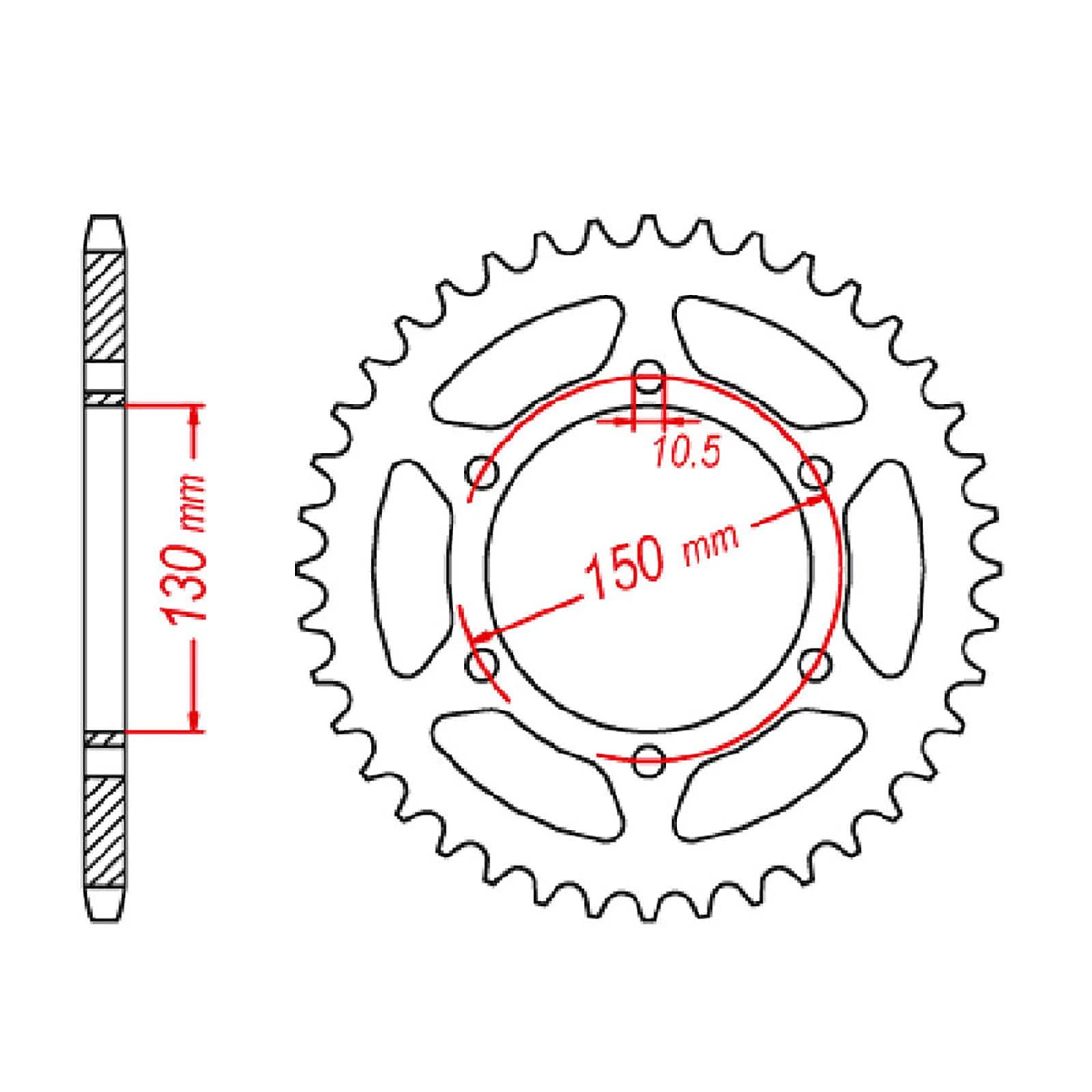 MTX 305 Steel Rear Sprocket 520 (11-305)