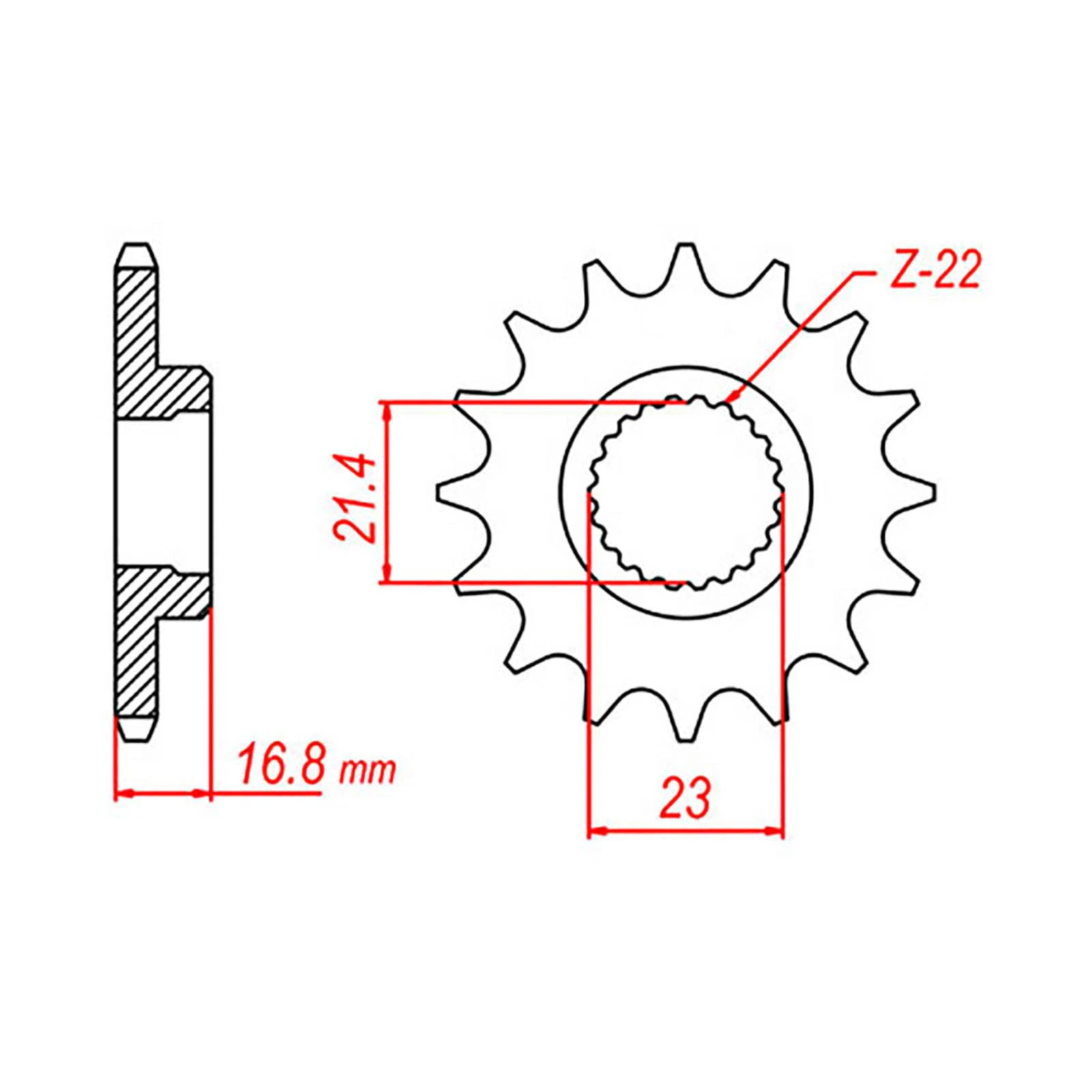 MTX 582 Steel Front Sprocket #520 (10-4BR)