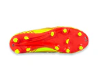 NOMIS Prodigy FG Football Boots - Fluro Yellow/Red/Black - Youth - Kids