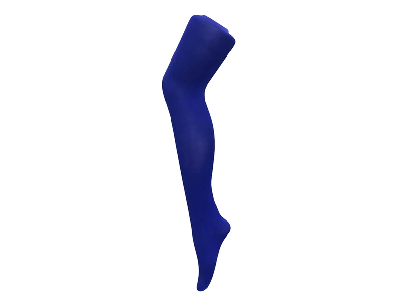 Sock Snob Womens 80 Den Opaque Coloured Winter Fashion Tights - Cobalt Blue