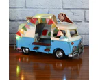 Auto Petit Festoon Lights Ice Cream Van Metal Ornament Retro Home Decor 28x16cm