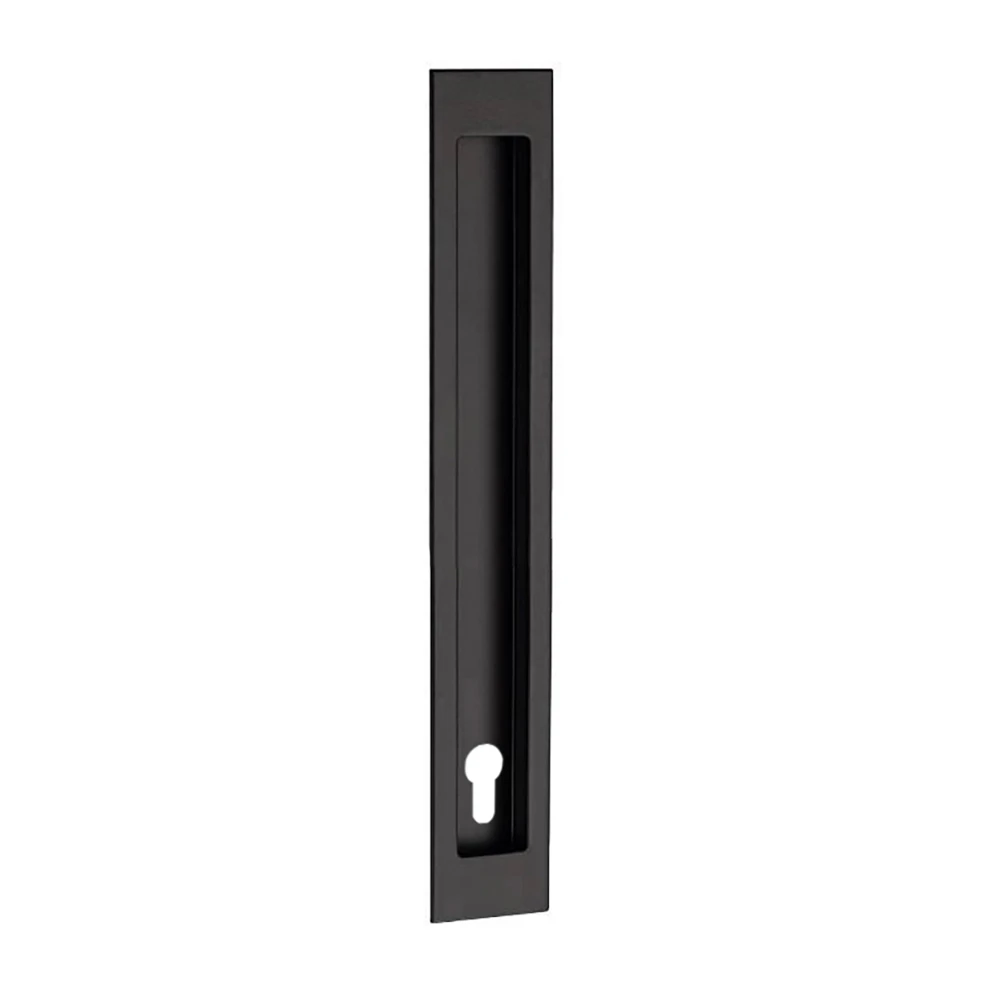 *WHILE SUPPLY LAST* Zanda Verve Flush Pull with Euro Keyhole 250x37mm Matt Black 5305.E.BLK