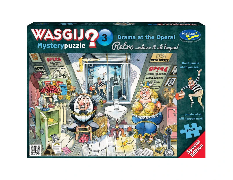 Holdson - WASGIJ? Retro Mystery 3 Drama at the Opera! Large Piece Puzzle 500pc