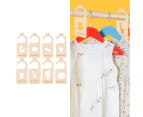 8Pcs Wooden Newborn Baby Clothes Dividers Closet Wardrobe Nursery