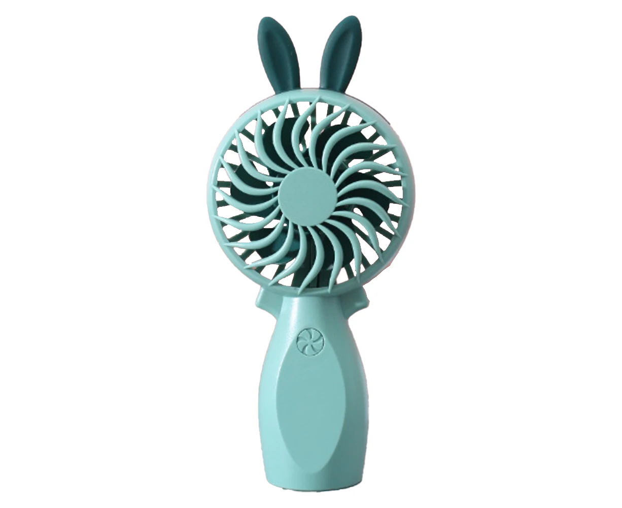 Portable Mini Handheld Fan or Personal Small Desk FanRechargeable, Ideal Gift for Kids, Travel - Green