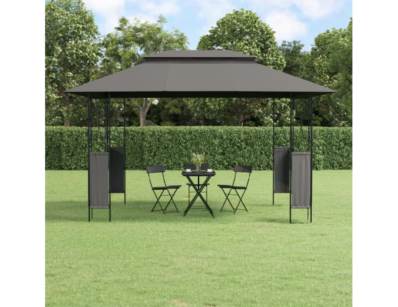 vidaXL Gazebo with Roof Anthracite 400x300x270 cm Steel