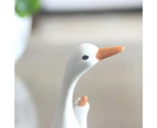 Duck Ornament Portable Lovely Nice-looking Duck Ornament Resin Artificial Garden Sculpture for Home-L