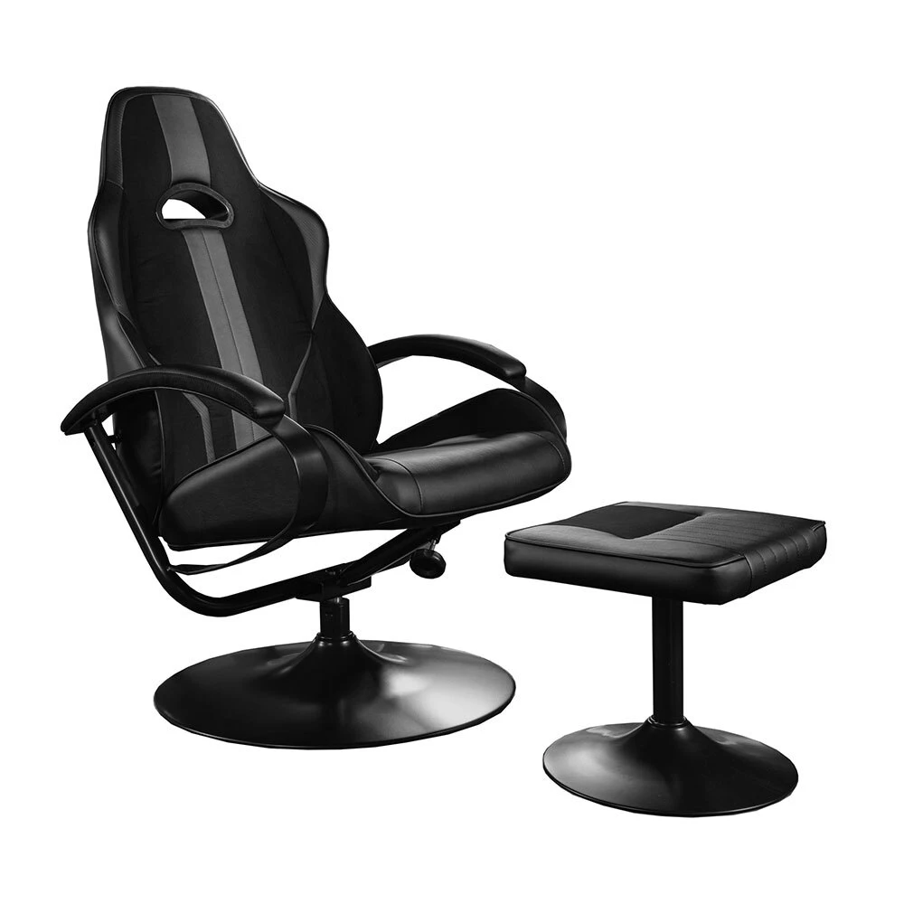 X Rocker Milano Auto Reclining Gaming/Lounge Rocking Chair And Footstool Set