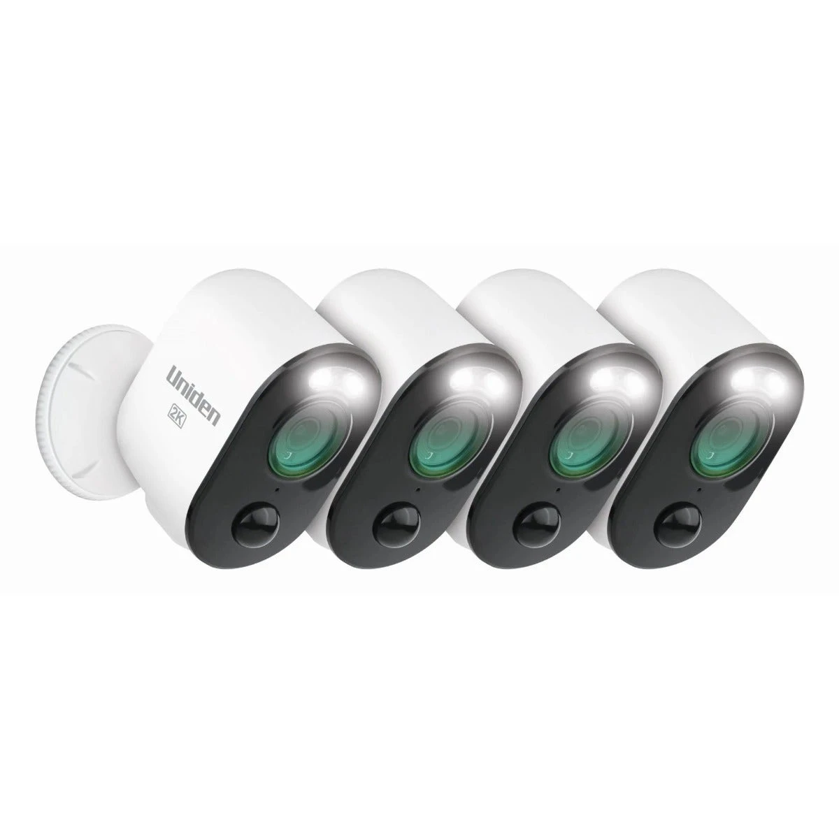 Uniden App Cam Solo Pro Wirefree 2K Security Camera and Spotlight (Quad Pack)