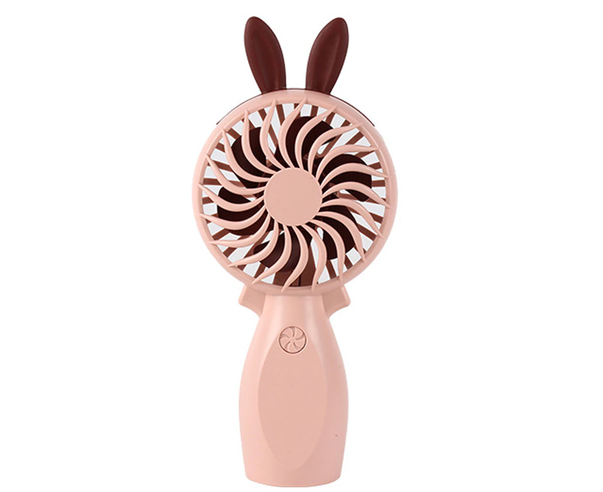 Portable Mini Handheld Fan or Personal Small Desk FanRechargeable, Ideal Gift for Kids, Travel - Pink