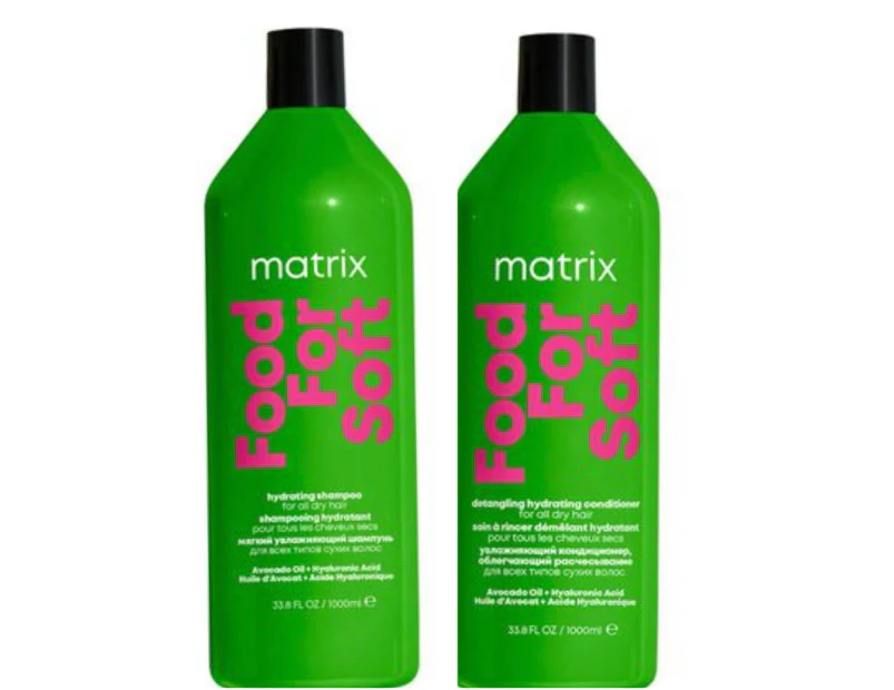 Matrix Food For Soft Hydrating Shampoo & Detangling Conditioner 1 Litre Set