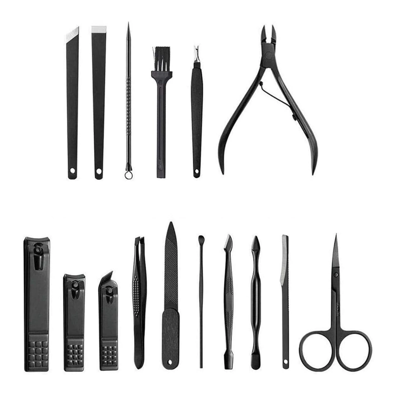 Home Manicure Pedicure Nail Cutting Set - Black