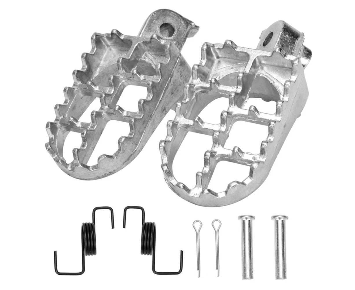 Footrest Foot Pegs Pedals for Yamaha PW50/80 TW200 CRF50/70 Kids Dirt Bikes-Silver