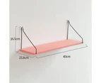 Wooden Storage Rack Holder Wall Mounted Shelf Living Room Bedroom Decoration-Pink