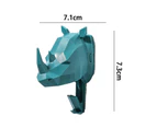 Elegant Animal Head Deer Blue Resin Cartoon Hook Jewelry Key Scarf Bag Hanger Robes Coat Rack - Green