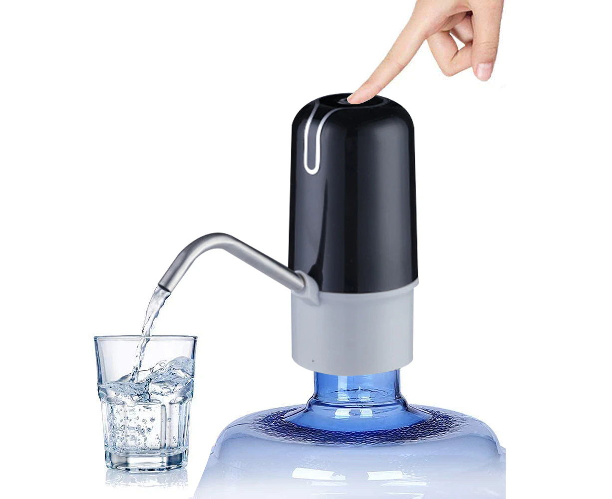 USB Charging Automatic Drinking Water Pump Portable Electric Water Dispenser Water Bottle Switch for Universal Bottle,Fast Pumping Water Dispenser - Black