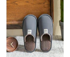 Winter Waterproof Men Plush Warm Home Slippers Indoor Outdoor Anti-Slip Shoes-Coffee - Coffee