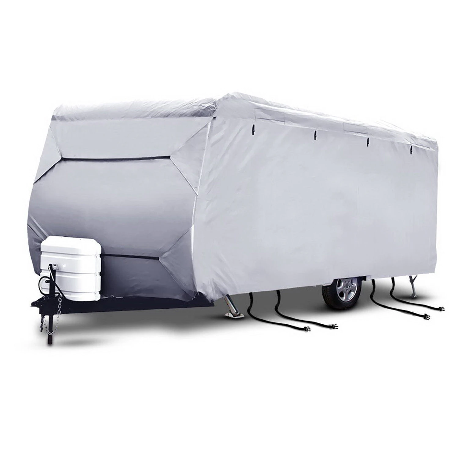 Grey Caravan Cover Campervan 4 Layer UV Water Resistant - 16-18ft