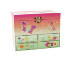 Pink Poppy 19cm Rainbow Butterfly Medium Musical Storage Jewellery Drawer Box 3+
