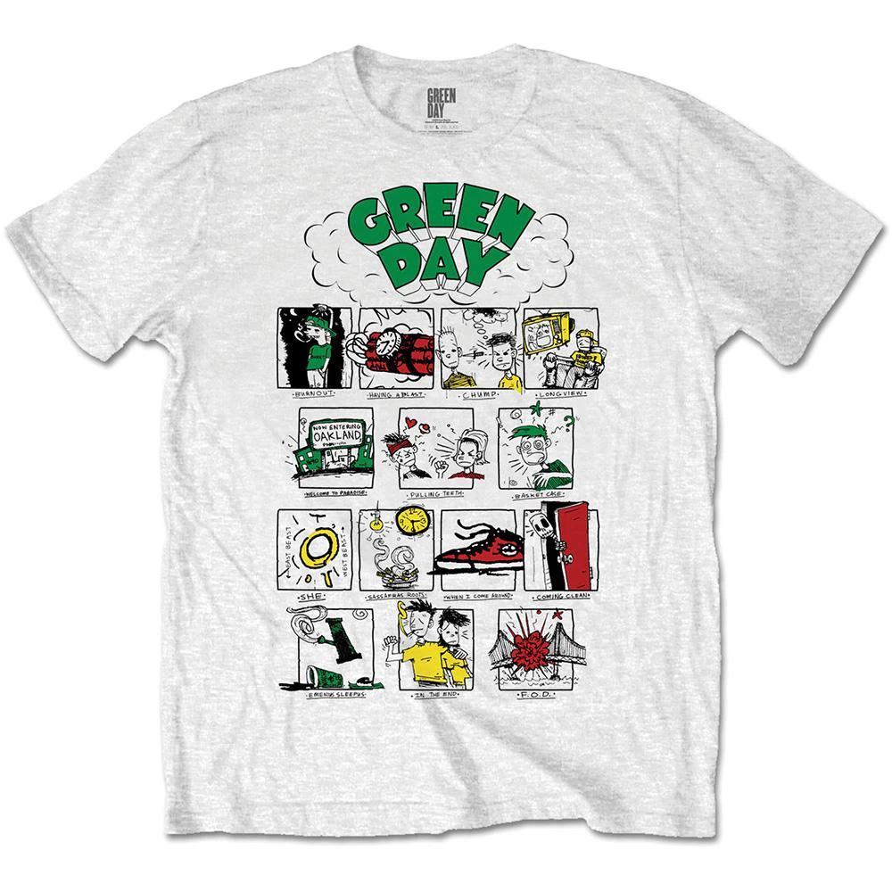 Green Day Dookie RRHOF White Crew Neck T-Shirt