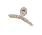 Long Strong Claws Big Hair Clip Plastic Big Faux Pearls Hair Barrette Styling Accessories