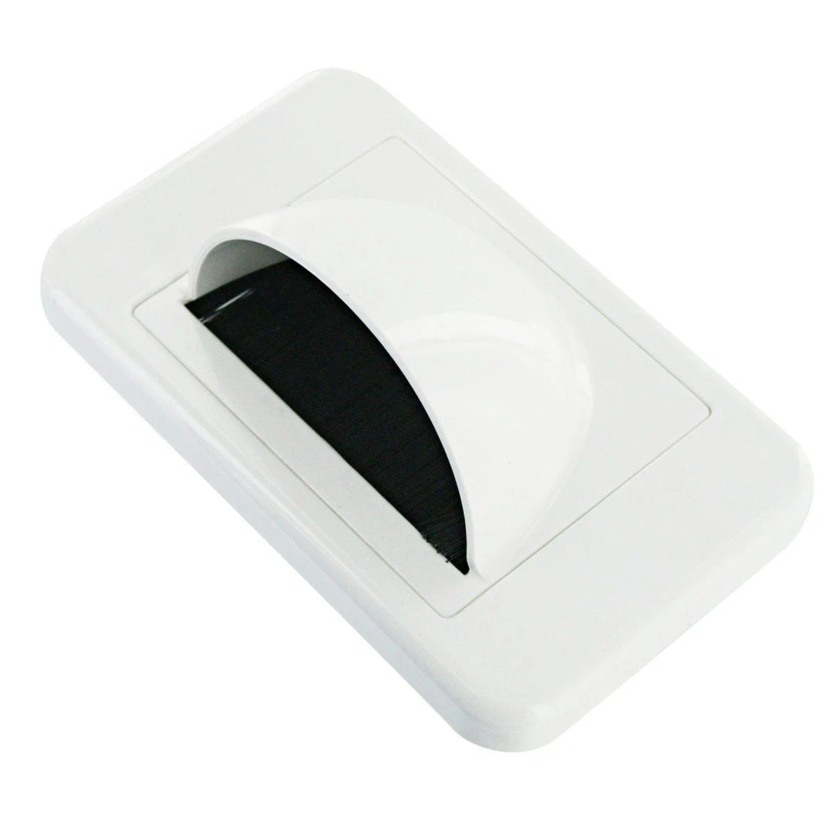 Bullnose Wall Plate In-Wall Cable Management Bull Nose Wallplate White