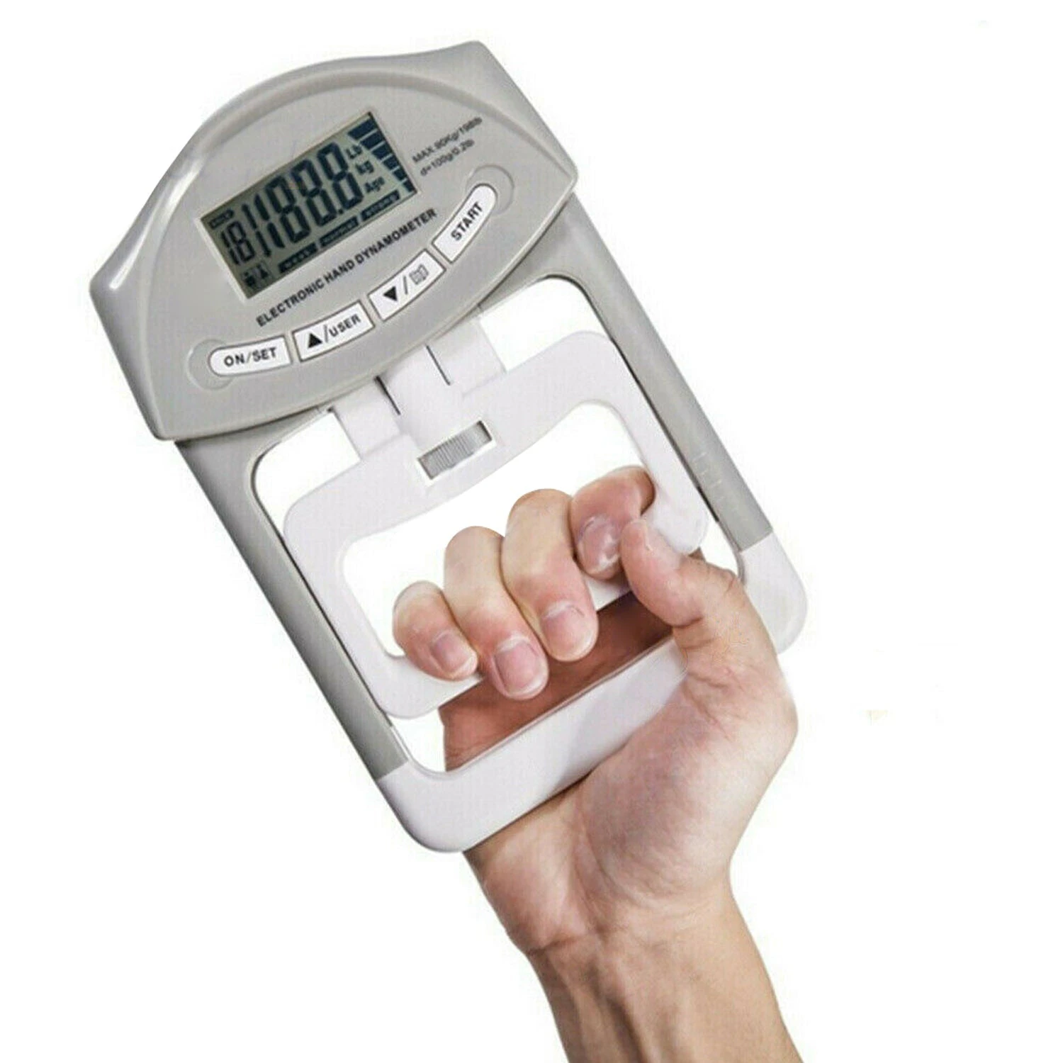 Hand Grip Muscle Measure Electronic Tester Dynamometer - Grey